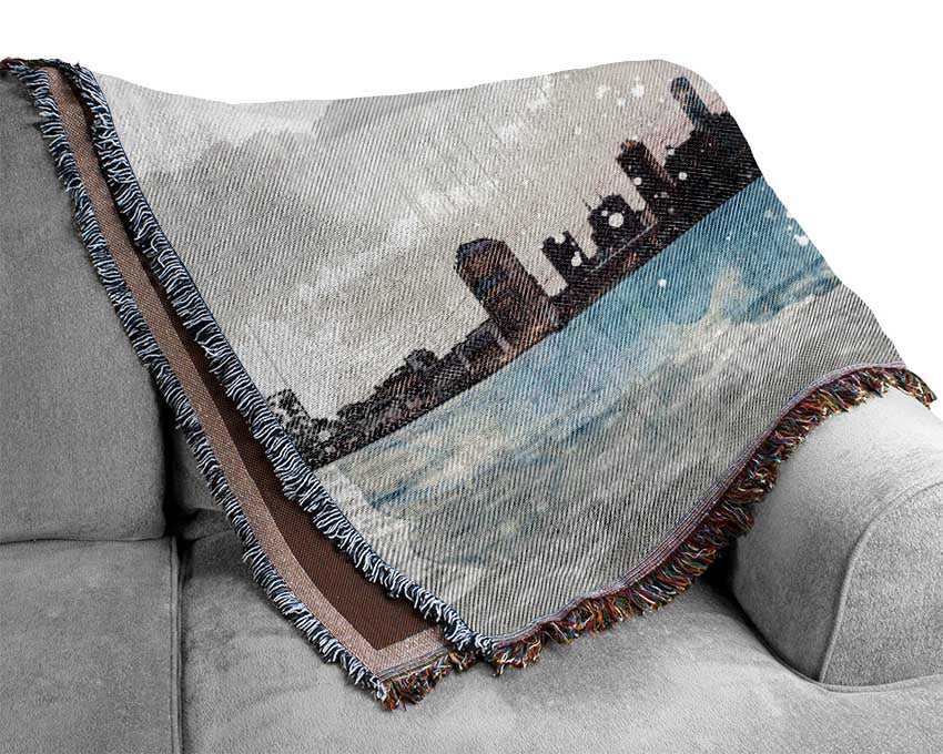 Watercolour NYC Woven Blanket