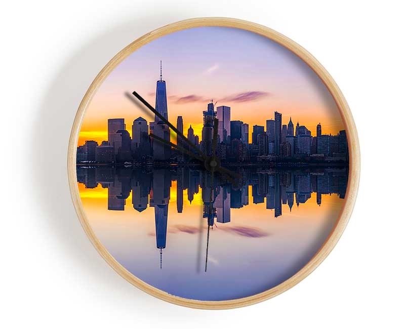 Perfect Sunset Reflections Clock - Wallart-Direct UK