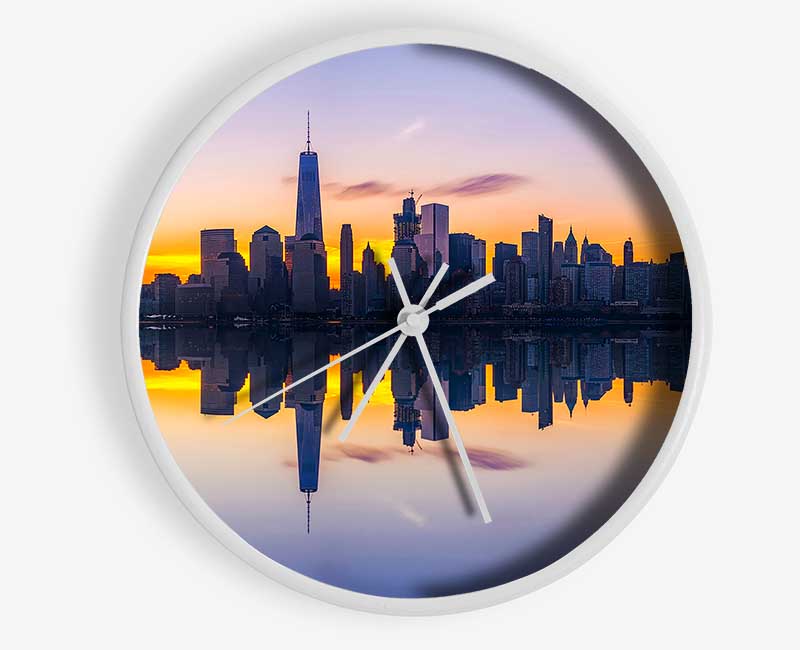 Perfect Sunset Reflections Clock - Wallart-Direct UK