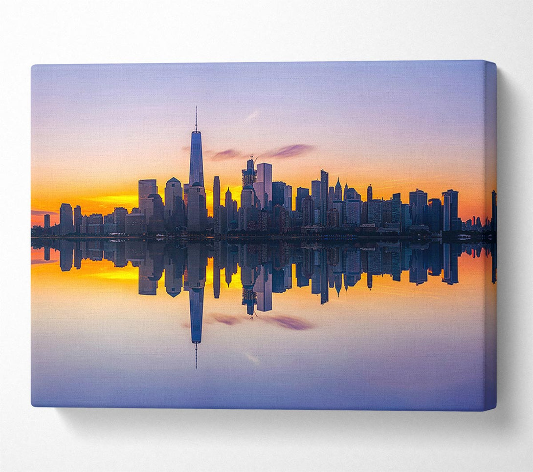 Picture of Perfect Sunset Reflections Canvas Print Wall Art