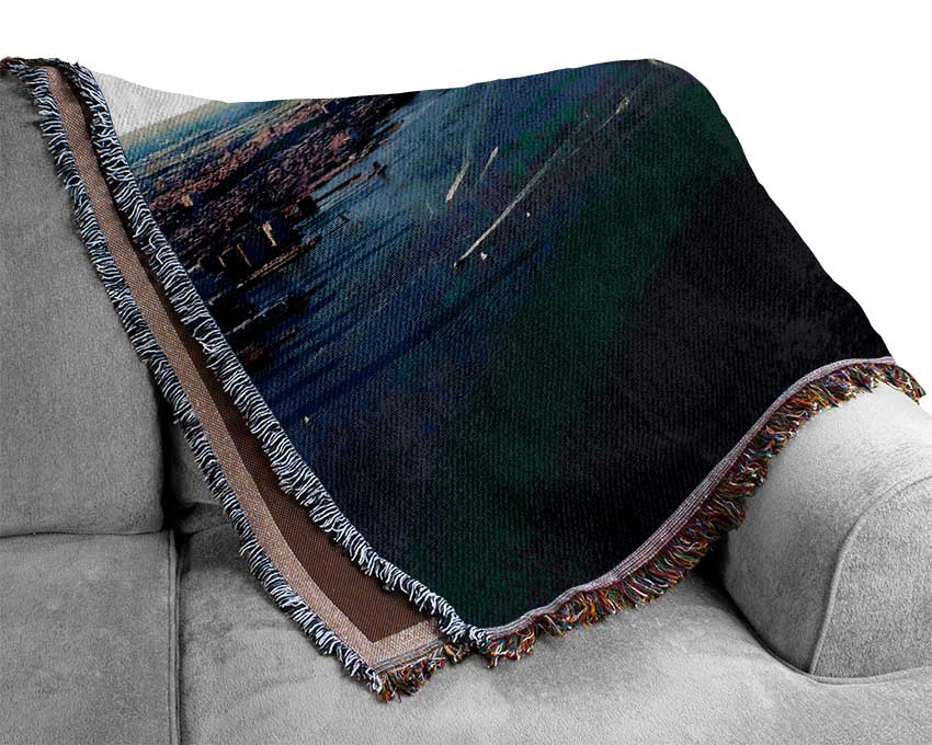 The Harbour Around NYC Woven Blanket