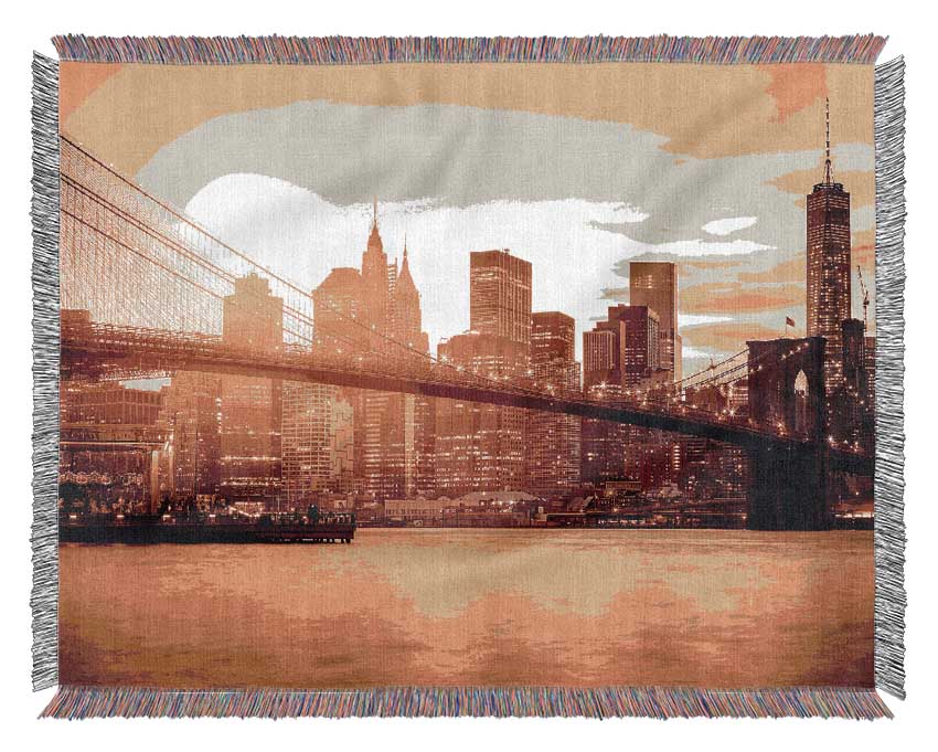 Brooklyn Bridge Splendour Woven Blanket