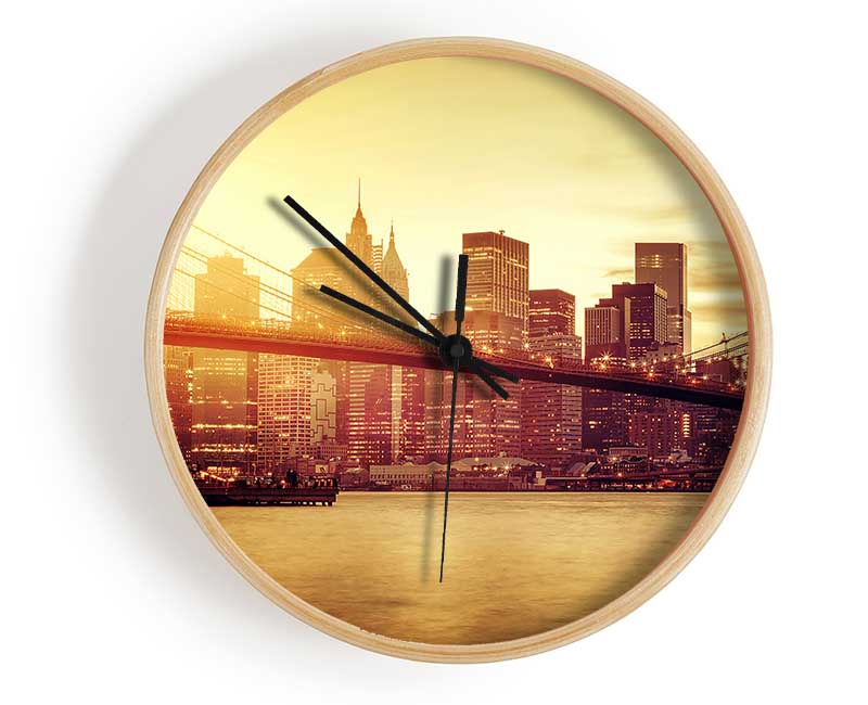 Brooklyn Bridge Splendour Clock - Wallart-Direct UK