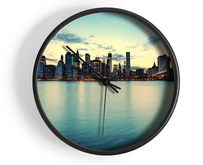 City Blues 2 Clock - Wallart-Direct UK