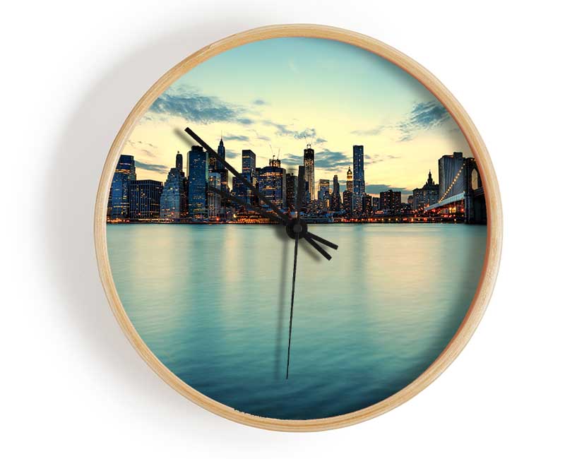 City Blues 2 Clock - Wallart-Direct UK