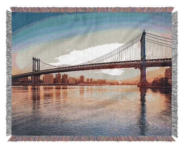 Sunset Bridges Woven Blanket