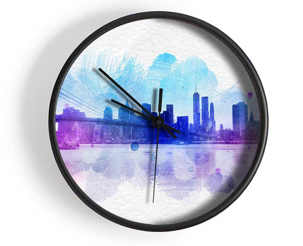 Retro NYC Clock - Wallart-Direct UK