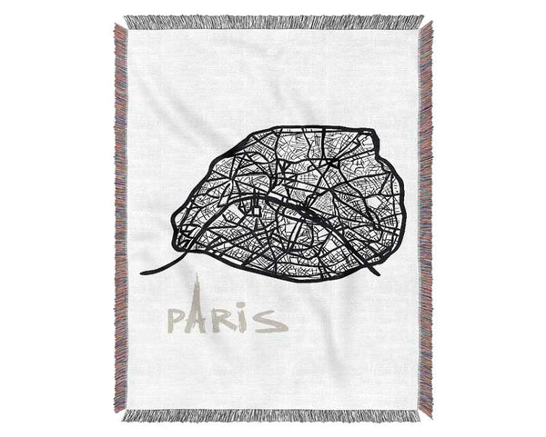 Map Of The City 9 Woven Blanket