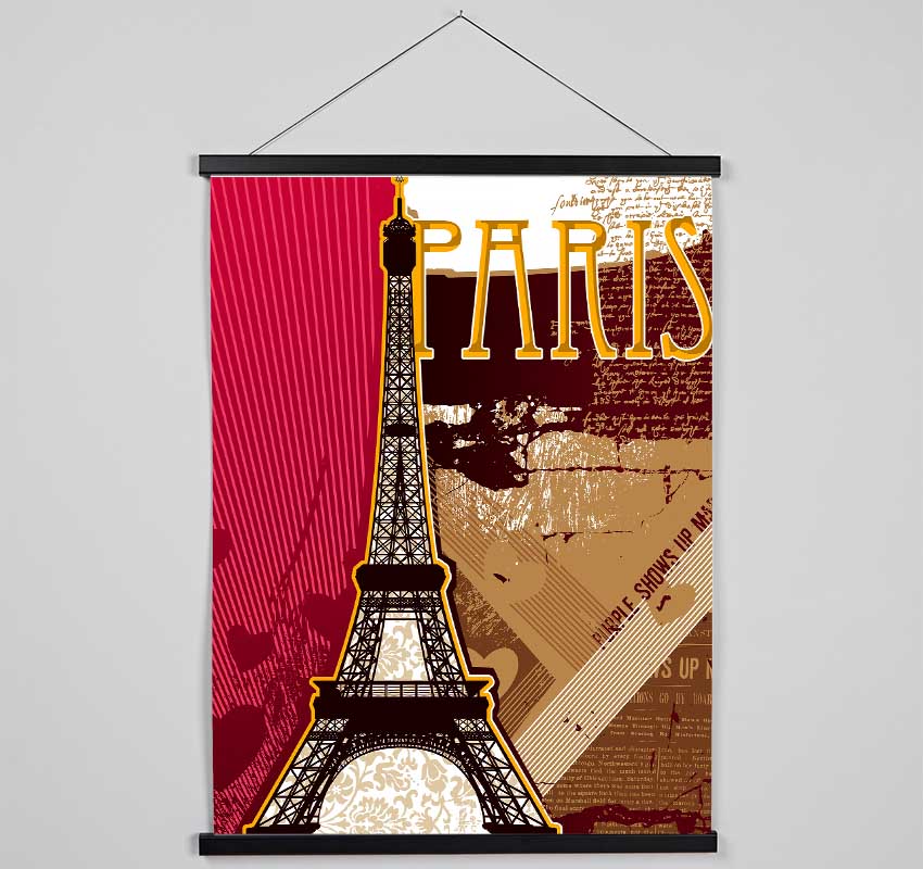 Eiffel Tower Love 4 Hanging Poster - Wallart-Direct UK