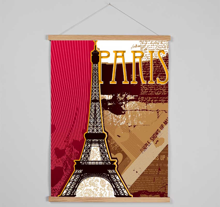 Eiffel Tower Love 4 Hanging Poster - Wallart-Direct UK