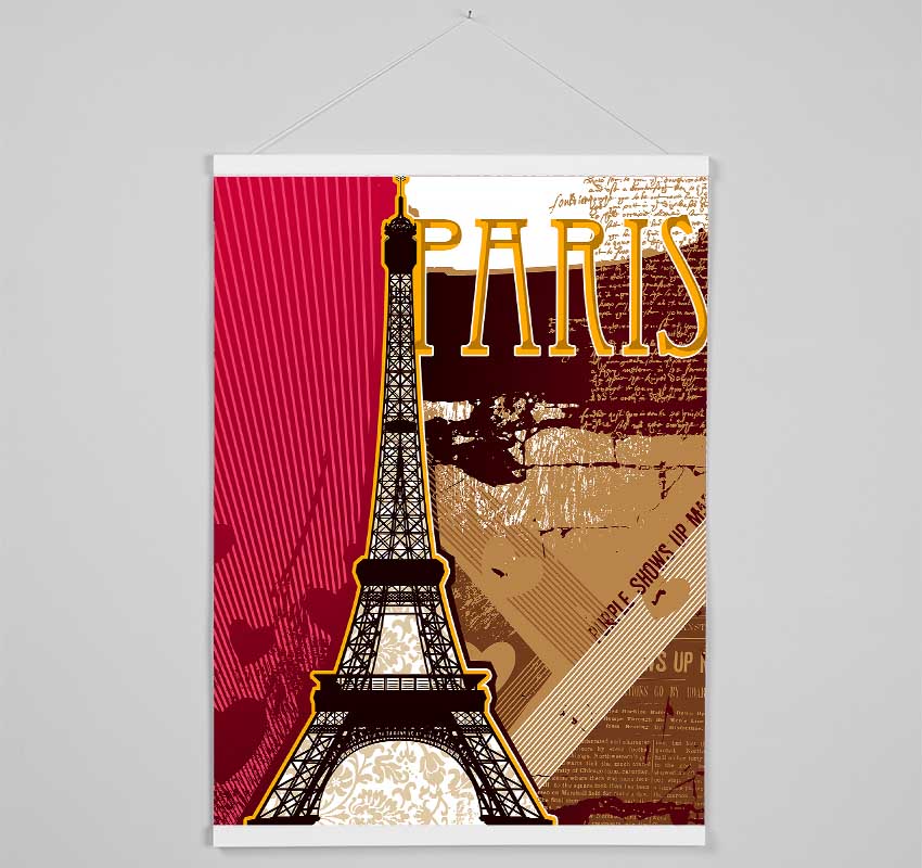 Eiffel Tower Love 4 Hanging Poster - Wallart-Direct UK