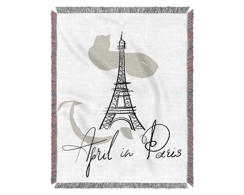 Eiffel Tower Love 3 Woven Blanket