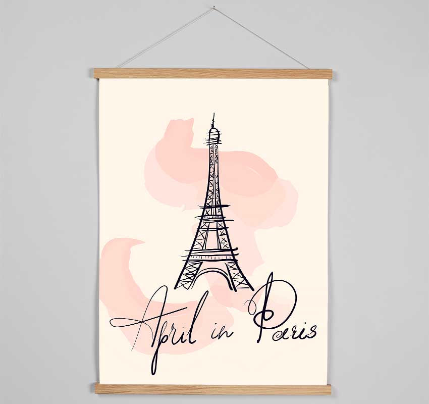 Eiffel Tower Love 3 Hanging Poster - Wallart-Direct UK