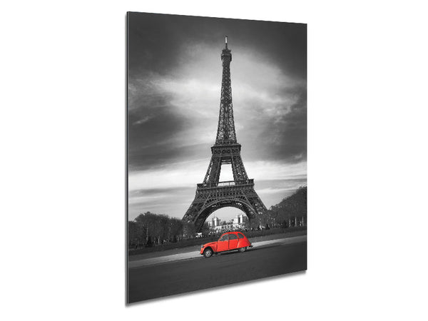 Eiffel Tower Red Car