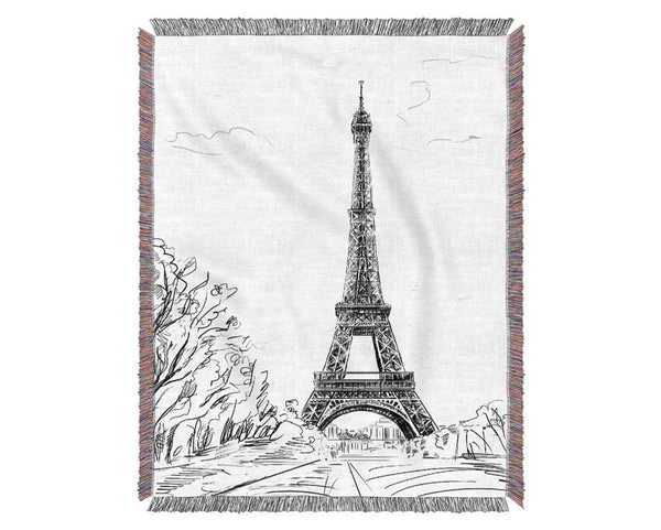 Eiffel Tower Love 6 Woven Blanket