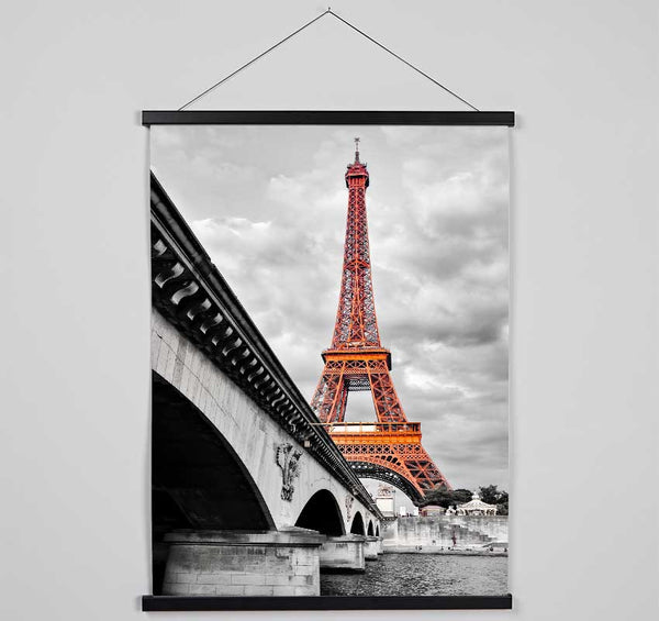 Eiffel Tower Over The River Seine 5 Hanging Poster - Wallart-Direct UK