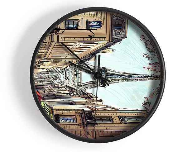 Eiffel Tower Streets 12 Clock - Wallart-Direct UK