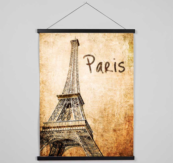 Eiffel Tower Retro 7 Hanging Poster - Wallart-Direct UK