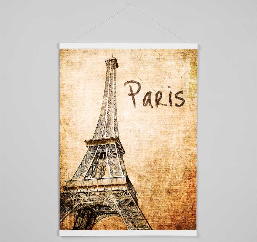 Eiffel Tower Retro 7 Hanging Poster - Wallart-Direct UK