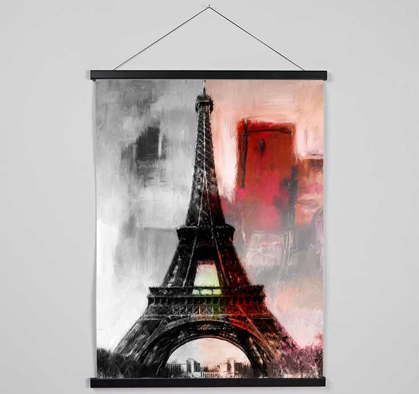 Eiffel Tower Retro 9 Hanging Poster - Wallart-Direct UK