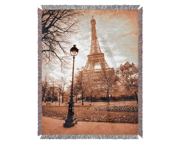 Eiffel Tower Retro 8 Woven Blanket