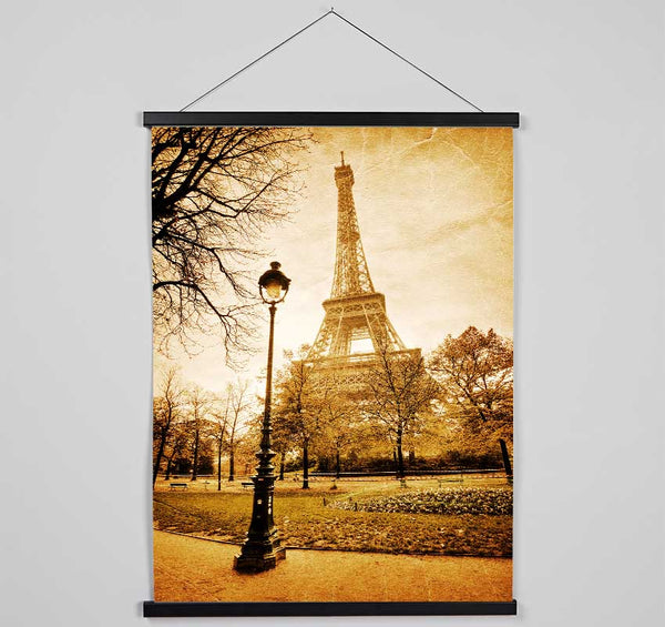 Eiffel Tower Retro 8 Hanging Poster - Wallart-Direct UK