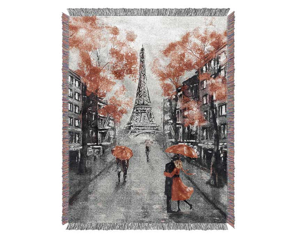 Eiffel Tower Streets 17 Woven Blanket