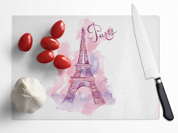 Eiffel Tower Chic 1 Glass Chopping Board