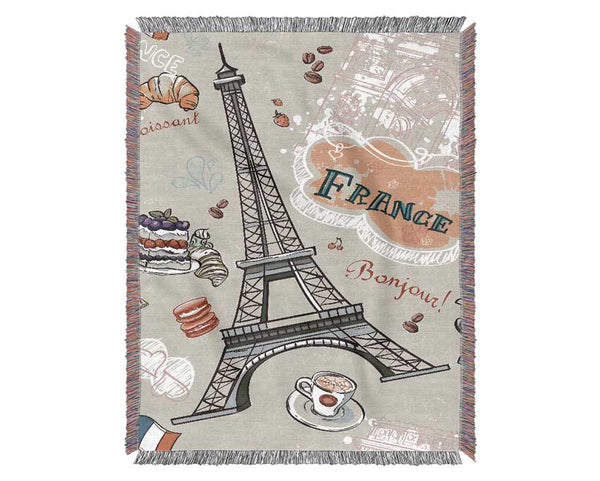 Eiffel Tower Chic 2 Woven Blanket