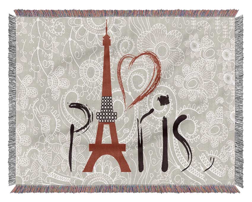 Eiffel Tower Chic 7 Woven Blanket