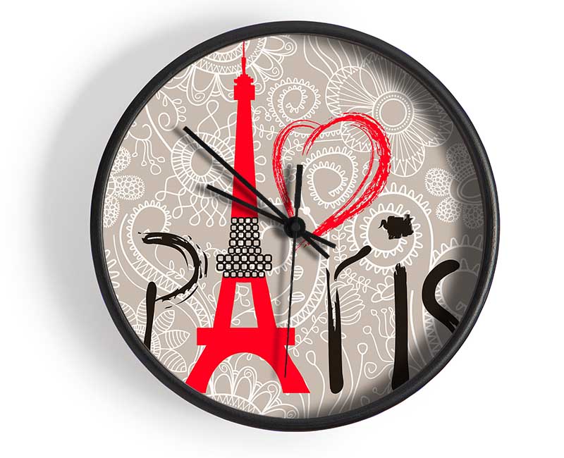 Eiffel Tower Chic 7 Clock - Wallart-Direct UK