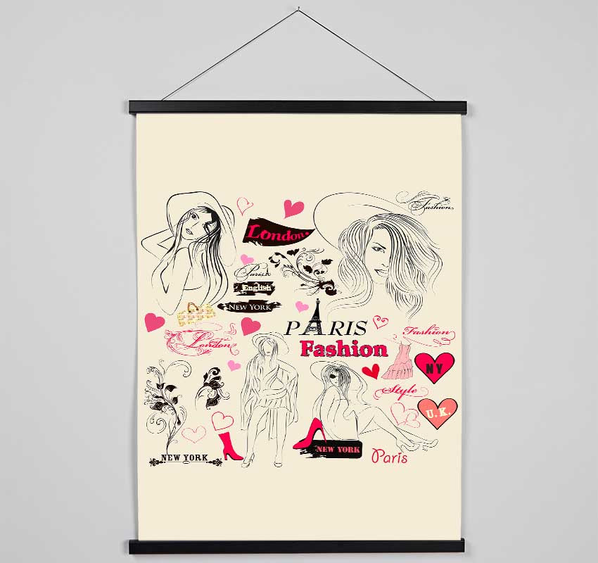 Eiffel Tower Chic 5 Hanging Poster - Wallart-Direct UK