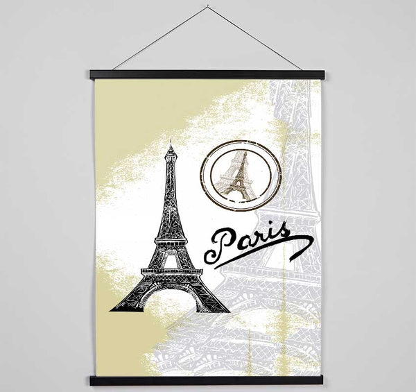 Eiffel Tower Hanging Poster - Wallart-Direct UK