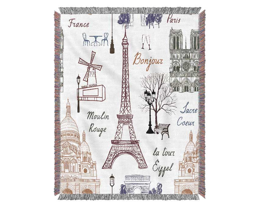 Eiffel Tower France 1 Woven Blanket