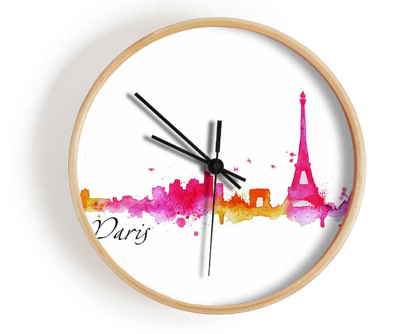 Eiffel Tower France 3 Clock - Wallart-Direct UK