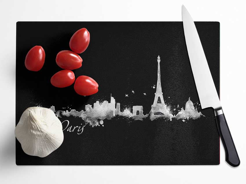 Eiffel Tower France 4 Glass Chopping Board