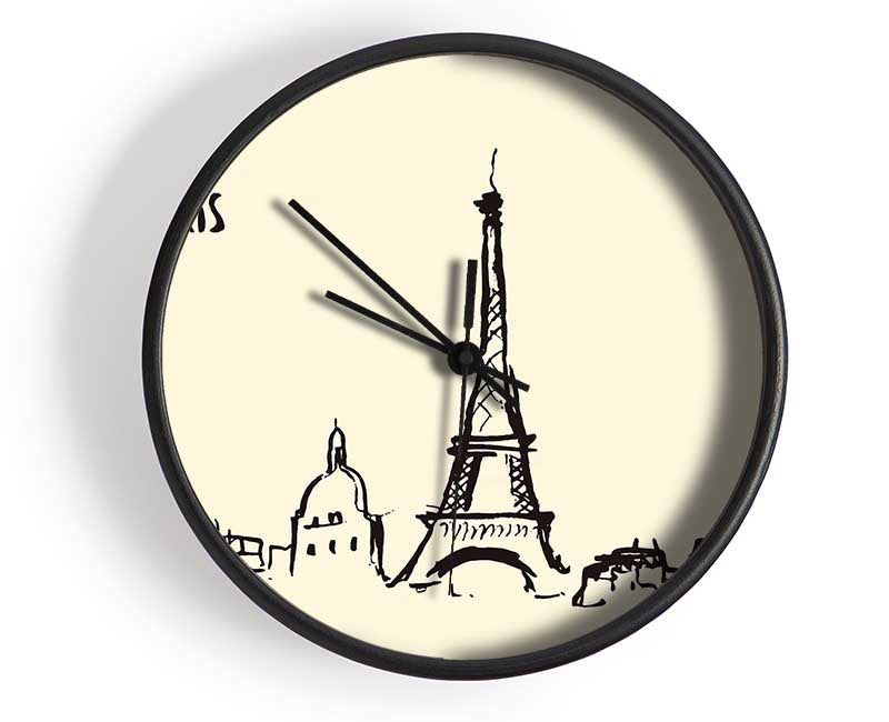 Eiffel Tower France 5 Clock - Wallart-Direct UK