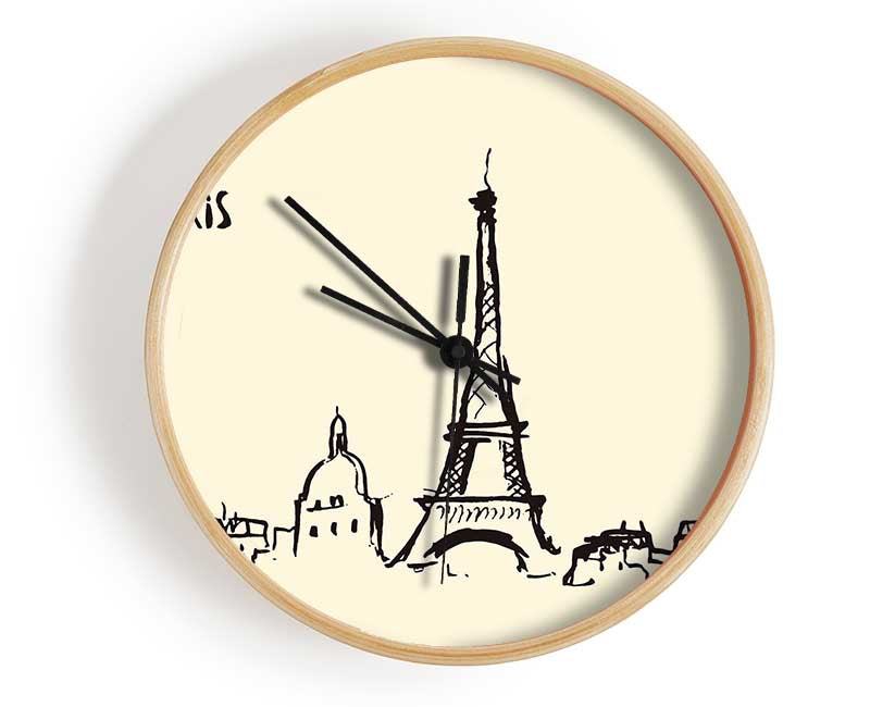 Eiffel Tower France 5 Clock - Wallart-Direct UK