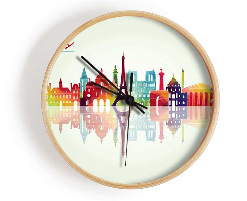 Eiffel Tower France 6 Clock - Wallart-Direct UK