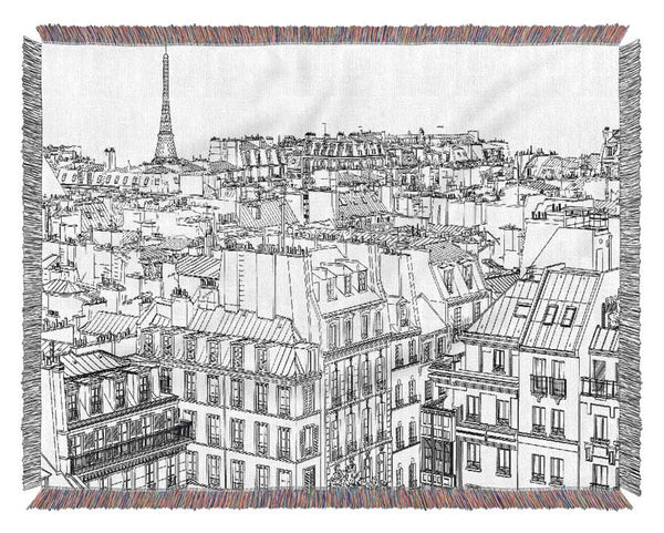 Eiffel Tower France 14 Woven Blanket