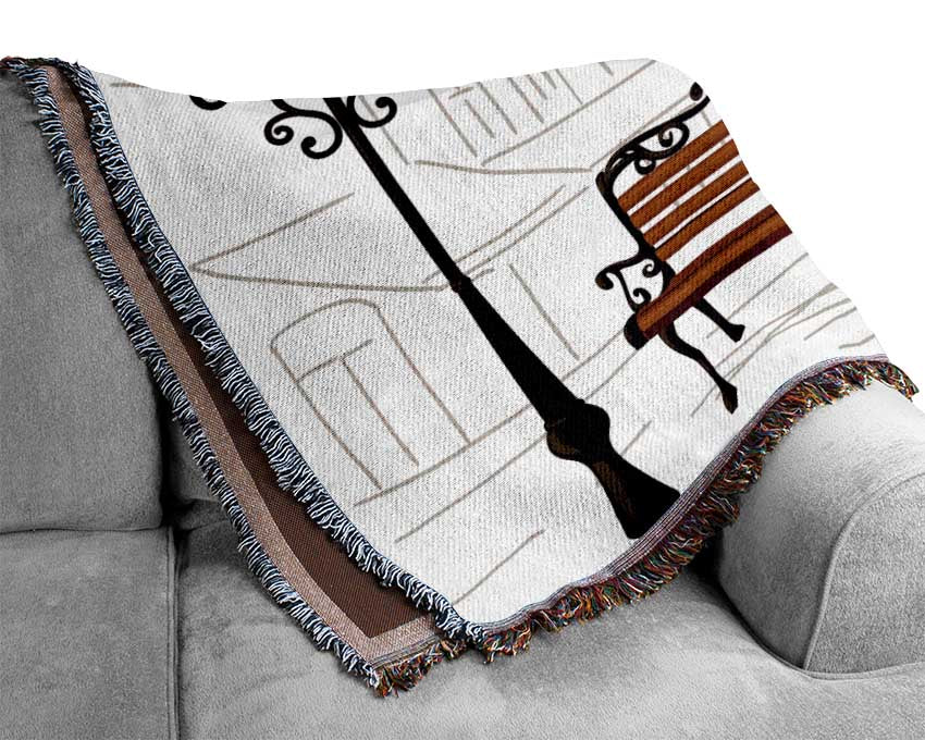 Eiffel Tower Streets 11 Woven Blanket