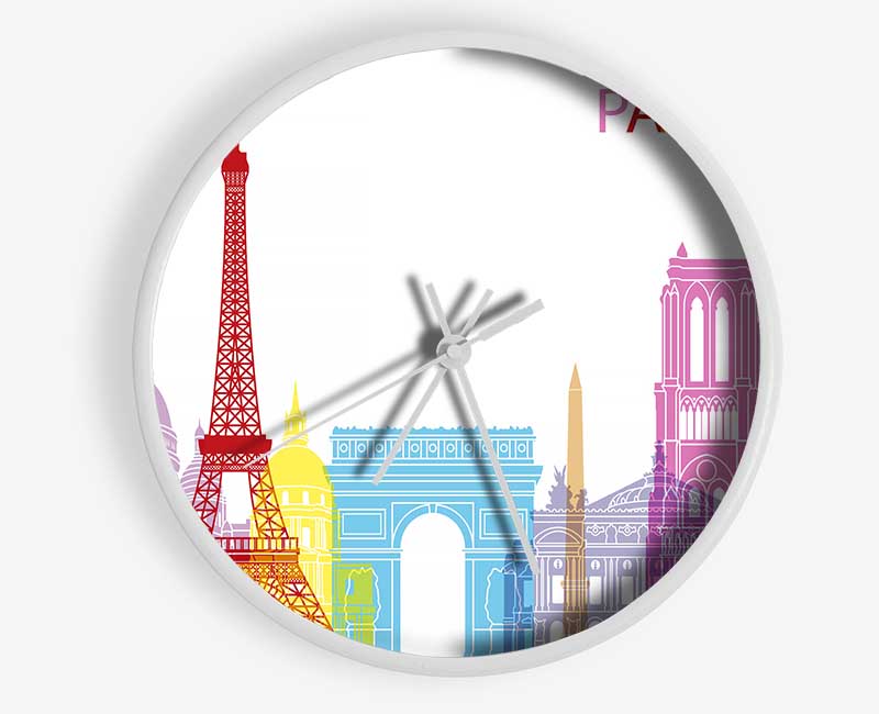 Eiffel Tower France 8 Clock - Wallart-Direct UK