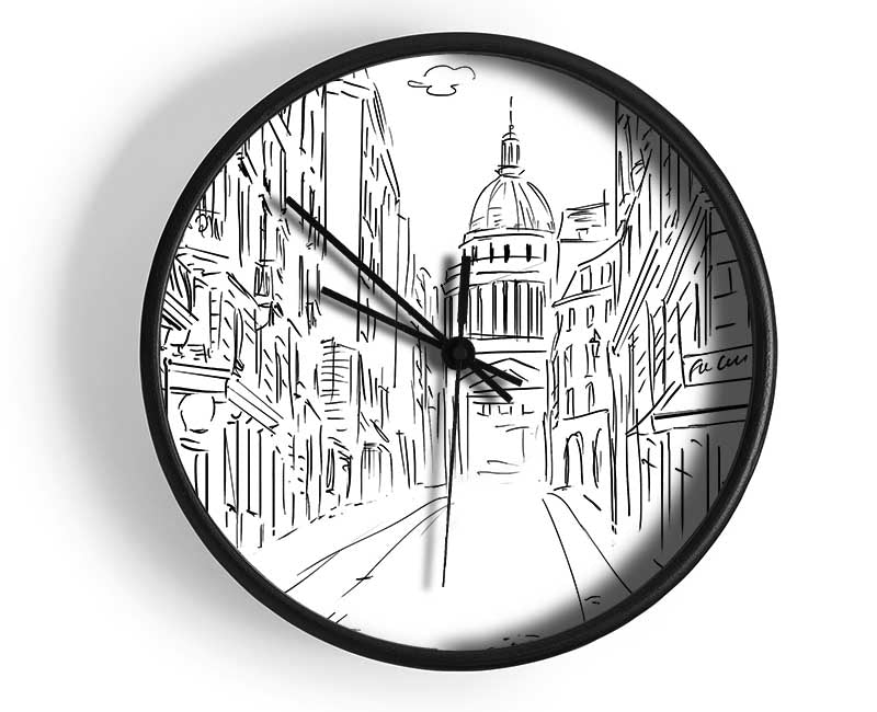 City Streets 9 Clock - Wallart-Direct UK