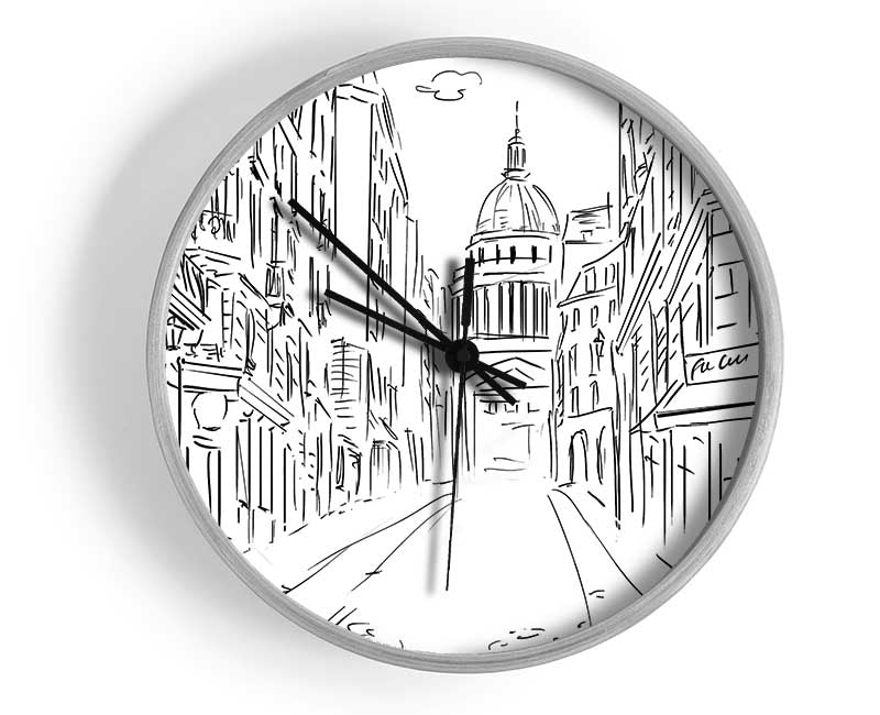 City Streets 9 Clock - Wallart-Direct UK