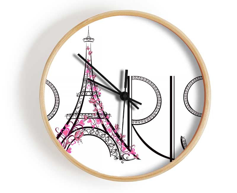 Eiffel Tower Chic 9 Clock - Wallart-Direct UK