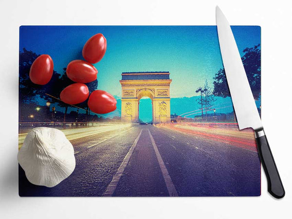 Arc De Triomphe 11 Glass Chopping Board