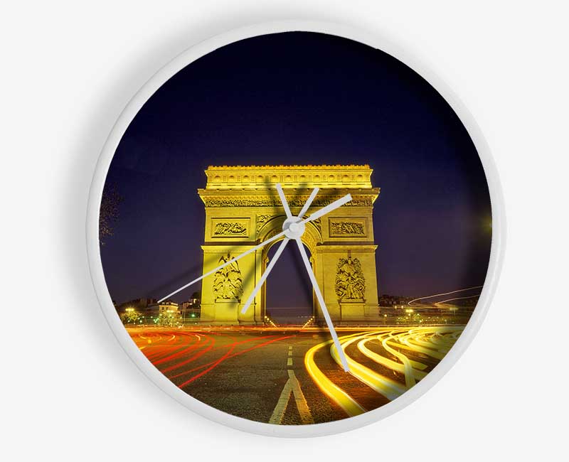 Arc De Triomphe 4 Clock - Wallart-Direct UK