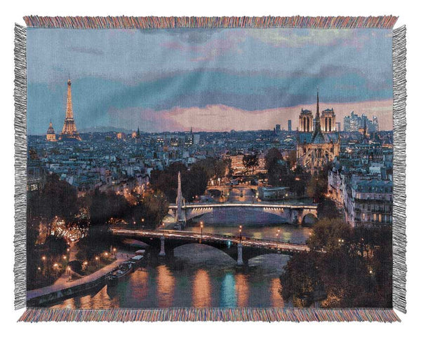 Eiffel Tower France 17 Woven Blanket