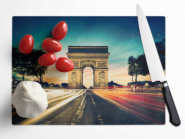 Arc De Triomphe 9 Glass Chopping Board