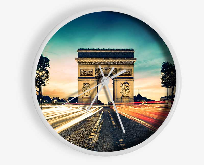 Arc De Triomphe 9 Clock - Wallart-Direct UK